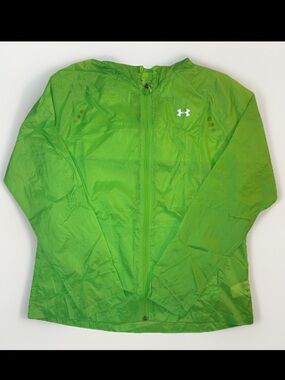 Under Armour Woman’s Green Heat Gear Lightweight Windbreaker Jacket Size L